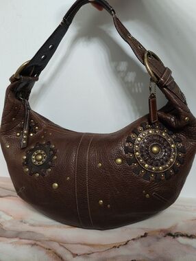 Vintage Coach 10063 Mia Brown Soho Leather Shoulder Hobo Bag